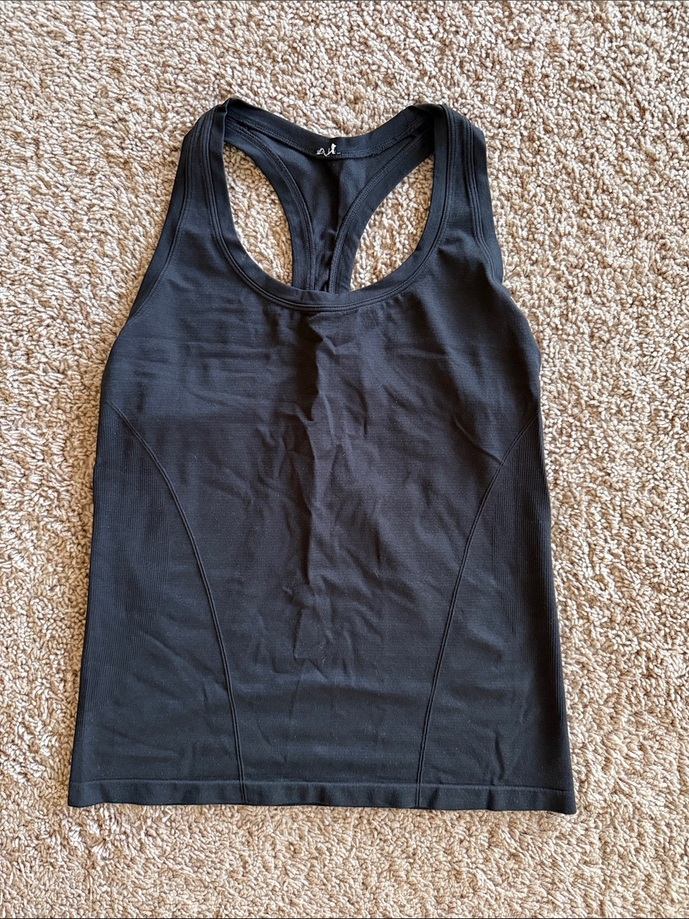 Fabletics Women’s Black Racerback Stretchy Tank Top Small